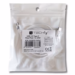 Techly ICOC-MUSB20-C60W2 cavo USB USB 2.0 2 m USB C Bianco
