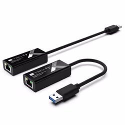 Techly IDATA USB-ETGIGA3T3 replicatore di porte e docking station per laptop Cablato USB 3.2 Gen 1 (3.1 Gen 1) Type-A Nero