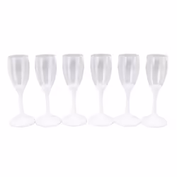 Techly IC-GLASS02 bicchiere da champagne 6 pz 120 ml Plastica