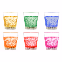 Techly IC-GLASS03, Trasparente, Polistirene (PS), 6 pz, 250 ml, 82 mm, 82 mm