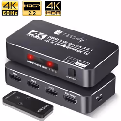 Techly IDATA HDMI2-4K3160B conmutador de vídeo HDMI