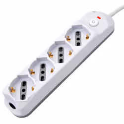 Techly IUPS-PCP-410A prolunghe e multiple 1,5 m 4 presa(e) AC Interno Grigio, Bianco