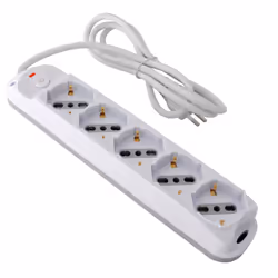 Techly IUPS-PCP-510A prolunghe e multiple 1,5 m 5 presa(e) AC Interno Grigio, Bianco