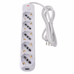 Techly IUPS-PCP-510A prolunghe e multiple 1,5 m 5 presa(e) AC Interno Grigio, Bianco