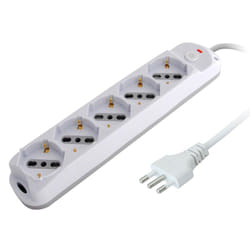 Techly IUPS-PCP-516A prolunghe e multiple 1,5 m 5 presa(e) AC Interno Grigio, Bianco