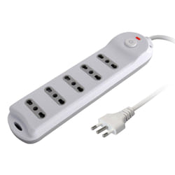 Techly IUPS-PCP-5BI10A prolunghe e multiple 1,5 m 5 presa(e) AC Interno Grigio, Bianco