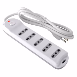 Techly IUPS-PCP-5BI10A prolunghe e multiple 1,5 m 5 presa(e) AC Interno Grigio, Bianco