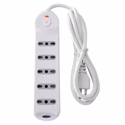 Techly IUPS-PCP-5BI10A prolunghe e multiple 1,5 m 5 presa(e) AC Interno Grigio, Bianco