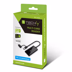 Techly Lettore di Memorie SD 7 in 1 USB 3.0 tipo A e USB-C