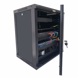 Techly Armadio Rack 19" a Muro 9 Unità P.450 mm Flat Pack Nero