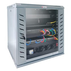 Techly Armadio Rack 19" a Muro 12 Unità P.450 mm Flat Pack Grigio