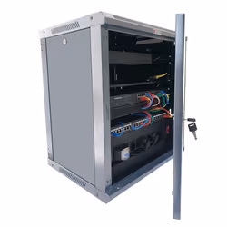 Techly Armadio Rack 19" a Muro 12 Unità P.450 mm Flat Pack Grigio
