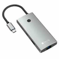 Techly IUSB32C-HUB6HPDI hub di interfaccia USB 3.2 Gen 1 (3.1 Gen 1) Type-C 5000 Mbit/s Alluminio