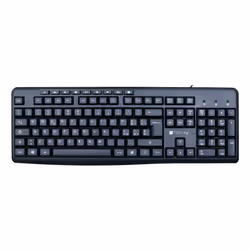 Techly IDATA 955-UBK-TM, Full-size (100%), Cablato, USB, QWERTY, Nero
