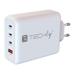Techly IPW-PD140W-WH Caricabatterie per dispositivi mobili Power bank, Smartphone, Tablet, Universale Bianco AC Ricarica rapida Interno