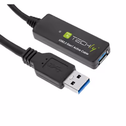 Techly ICUR30100G cavo USB USB 3.2 Gen 1 (3.1 Gen 1) 10 m USB A Nero - Vista aggiuntiva 4