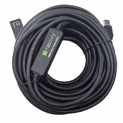 Techly ICUR30200G cavo USB USB 3.2 Gen 1 (3.1 Gen 1) 20 m USB A Nero