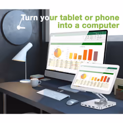 Techly Supporto per Tablet Hub Docking Station USB-C 8 in 1 - Vista aggiuntiva 7