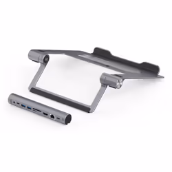 Techly Docking Station USB-C 9 in 1 Hub USB3.1 Stand per Notebook Pieghevole - Vista aggiuntiva 7