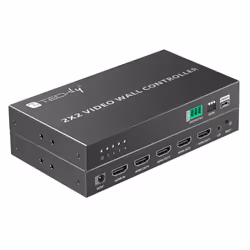 Techly IDATA HDMI-104VW, Nero, 1920 x 1200, 60 Hz, 1920 x 1200 Pixel, 4 W, 5 V