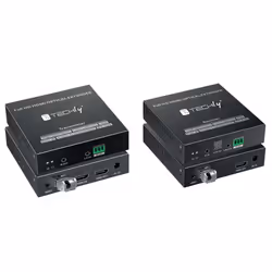 Techly IDATA EXT-EF3000, 1920 x 1080 Pixel, Trasmettitore e ricevitore AV, 40 m, Cablato, Nero, HDCP
