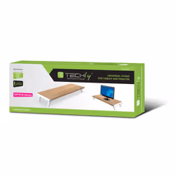 Techly ICA-MS 389 Supporti a parete per TV Scrivania Bianco, Legno