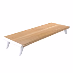 Techly ICA-MS 389 Supporti a parete per TV Scrivania Bianco, Legno