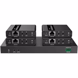 Techly IDATA EX-HL41TYP moltiplicatore AV Trasmettitore e ricevitore AV Nero