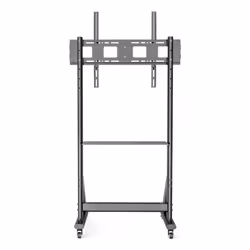 Techly Supporto da Pavimento TV LCD/LED 55-100" Altezza Regolabile con Mensola