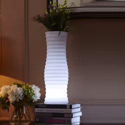 Techly I-LED FLOWERPOT vaso da fiori Bianco Plastica 1 pz