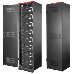 Techly I-CASE EE-6647B rack 47U Portapacchi a pavimento Nero