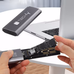 Techly I-CASE USB31C-NVME2 contenitore di unità di archiviazione Box esterno SSD Nero M.2