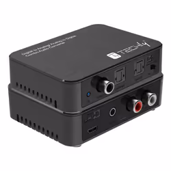 Techly Convertitore Audio da Digitale ad Analogico / da Analogico a Digitale SPDIF Toslink Stereo 3,5", 1 W, 5 V, 62 mm, 87 m ...
