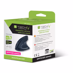 Techly IM 1200-VM-B mouse Medico Mano destra RF Wireless Ottico 1600 DPI