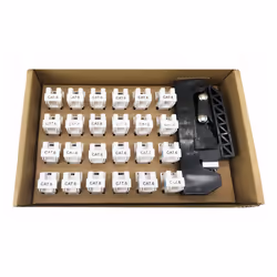 Techly Kit 24 Frutti Cat.6A UTP 90° Keystone con Pinza Crimpatrice, Ad angolo, Bianco, RJ-45, Femmina, Nickel/Oro, 22/26