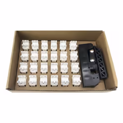 Techly Kit 24 Frutti Cat.6A UTP 180° Keystone con Pinza Crimpatrice, Bianco, RJ-45, Femmina, Nickel/Oro, 22/26, Cat6a