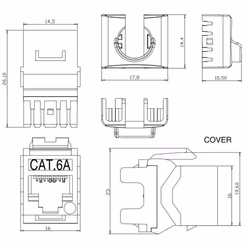 Techly Kit 24 Frutti Cat.6A UTP 180° Keystone con Pinza Crimpatrice