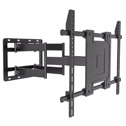 Techly Supporto a Muro per TV LED LCD 65-110" Full-Motion, 300 x 300 mm, 900 x 600 mm, 0 - 7°, 120°, Acciaio, Nero