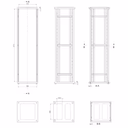 Techly I-CASE ETSI-47602SGG rack 47U Rack libera/a muro/a pavimento Grigio