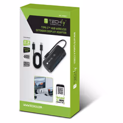 Techly Adattatore Video Extender Wireless con Hub USB-C 5-IN-1