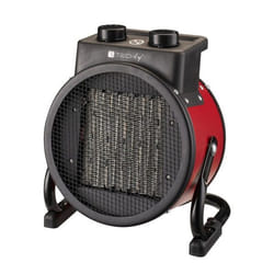 Techly IC-HEAT002 stufetta elettrica Interno e esterno Nero, Rosso 2400 W Riscaldatore ambiente elettrico con ventilatore