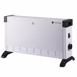 Techly IC-HEAT003, Stufa elettrica a convezione, IP24, Interno, Pavimento, Bianco, Manopola