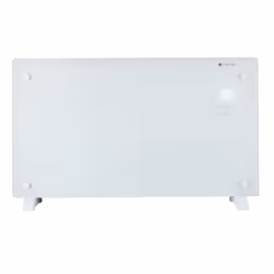 Techly IC-HEAT004, Stufa elettrica a convezione, IP24, Interno, Pavimento, Parete, Bianco, Vetro