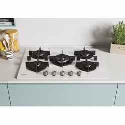 Candy Moderna CVG74WPW Bianco Da incasso 74 cm Gas 5 Fornello(i) - Vista aggiuntiva 5