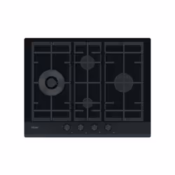Haier Series 6 HAVG5D4HB, Nero, Da incasso, Gas, Vetro temperato, 4 Fornello(i), 4 Fornello(i)