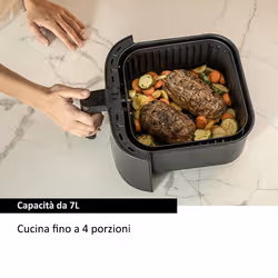 Haier HAF5TWA 011 7 L Indipendente 2000 W Friggitrice ad aria calda Nero - Vista aggiuntiva 7