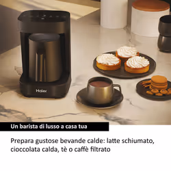 Haier Multi Beverage I-Master Serie 5 Nero, Salvaspazio 3 in 1, 6 programmi automatici - Vista aggiuntiva 4