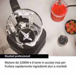 Haier Frullatore I-Master Serie 5 Obsidian grey, 6 lame in acciaio inox, Caraffa in vetro da 2 L, 3 programmi preimpostati, Personal Jug incluso - Vista aggiuntiva 4