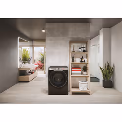 Hoover H-WASH 550 H5WPB 68AMBCB8-S lavatrice Caricamento frontale 8 kg 1600 Giri/min Nero - Vista aggiuntiva 5