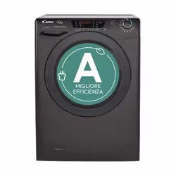 Candy Ultra Hygiene HES14124TWMBB5-S lavatrice Caricamento frontale 12 kg 1400 Giri/min Nero - Vista aggiuntiva 6